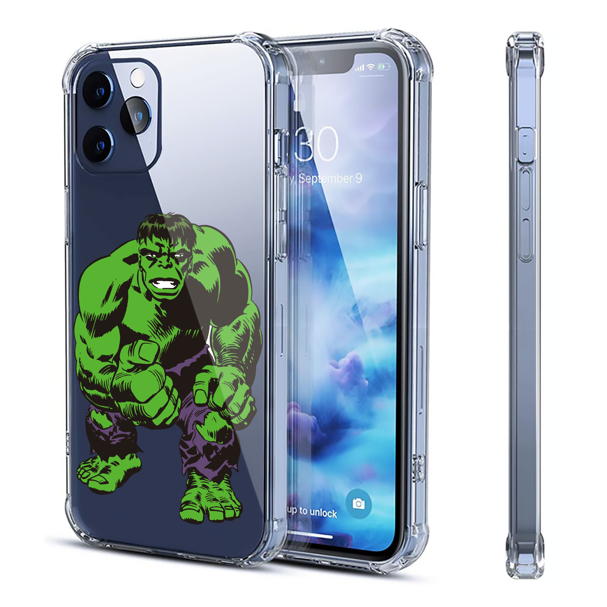 （画像用） アベンジャーズ The Avengers 【iPhone 12シリーズ対応】透明スマホケース（クリアソフトケース）